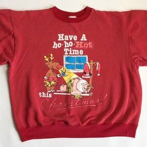 80’s Vintage Christmas Holiday Graphic Sweatshirt XL